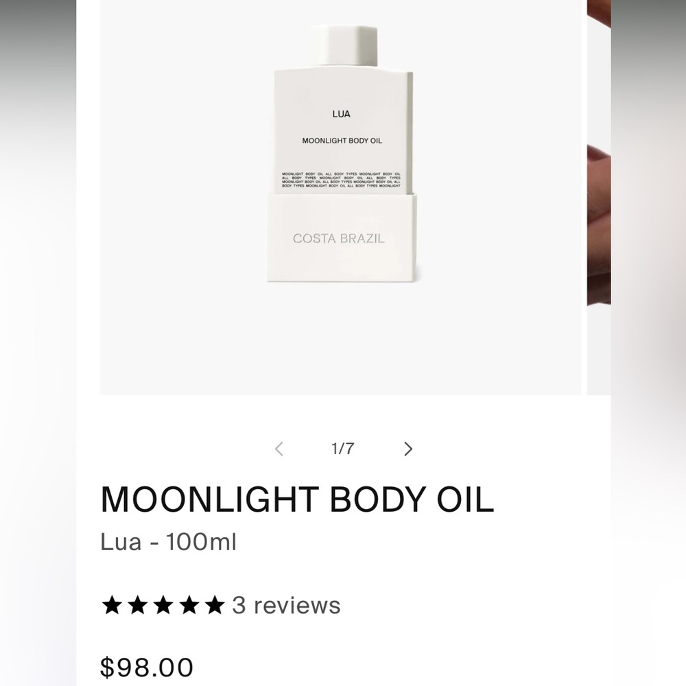 Brand new in the box Costa Brazil Moonlight body oil .